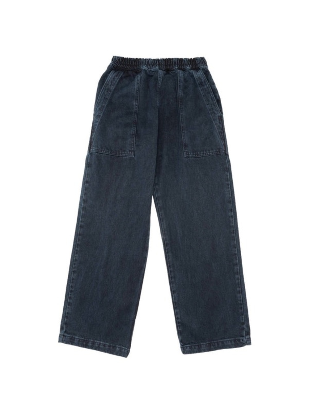 Jungmaven Women Denim Ocean Pant Wide Leg High Waist Lightweight Hemp Black XS - Picture 1 of 8